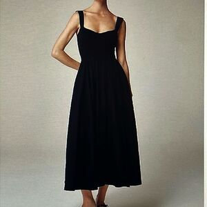 New! J.Crew Sweetheart tank dress with poplin skirt in Black Size 2X Pockets